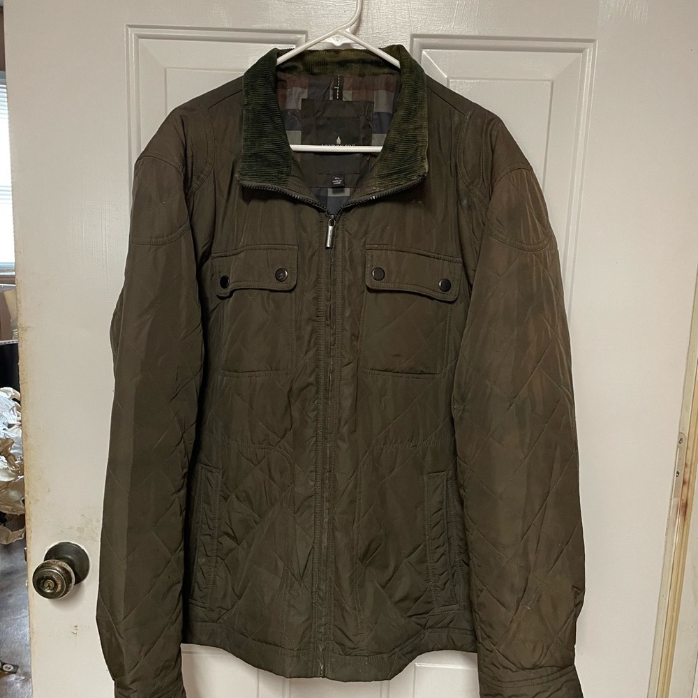 London Fog Men's Green Quilted Field Jacket